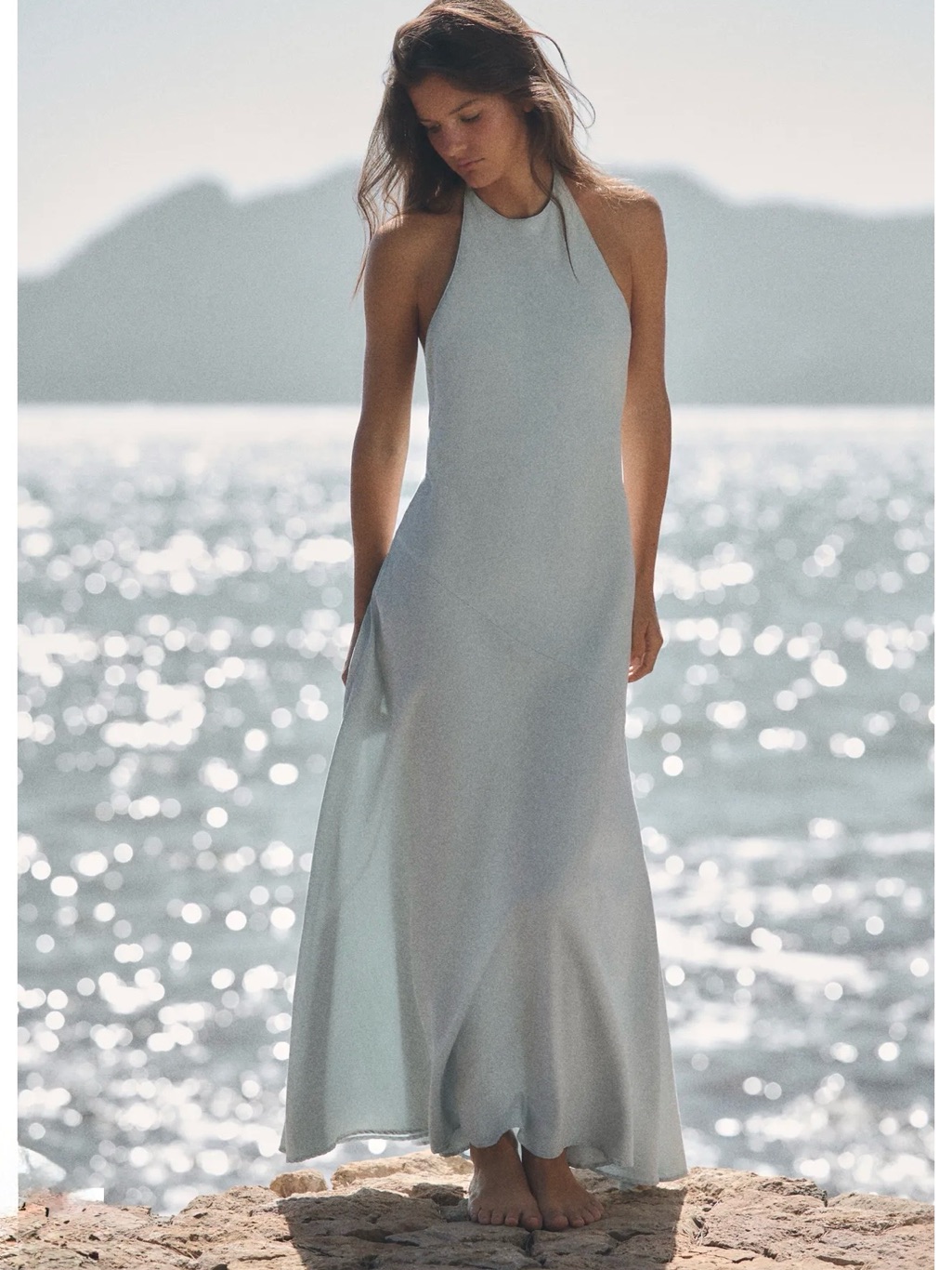 Zara Flowy Halter Dress